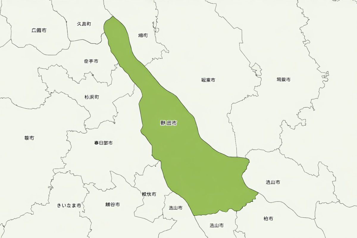 野田市の地図